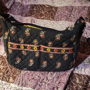 Black Quilted Paisley Shoulder Bag